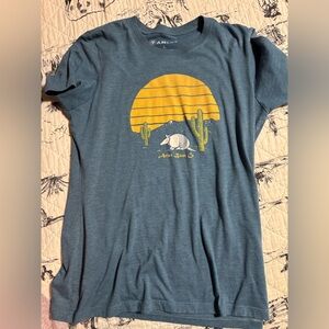 Ariat Blue Tee with Yellow Graphic